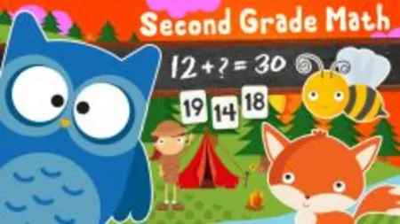 Portada de 123 Animal Second Grade Math for Kids