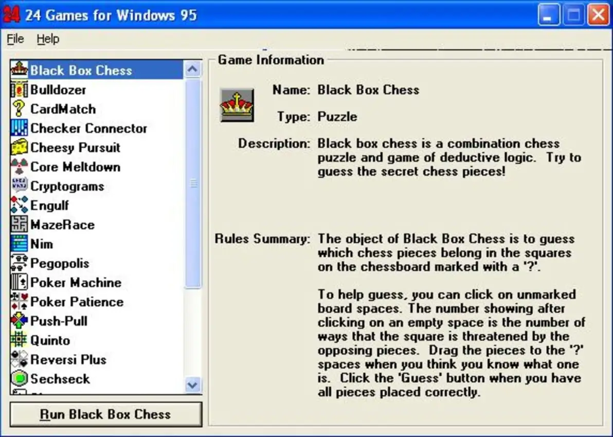 24 Games For Windows 95