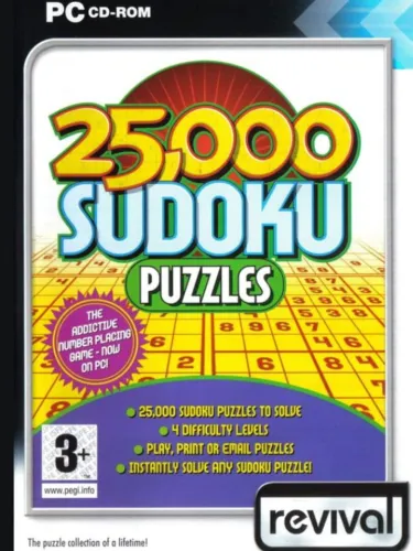 Portada de 25,000 Sudoku Puzzles