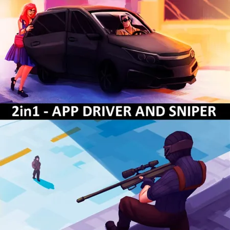 Portada de 2in1: App Driver and Sniper
