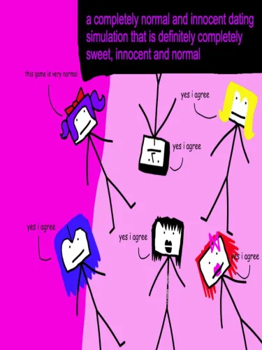 Portada de A Completely Normal Dating Simulation That is Definitely Completely Sweet, Innocent and Normal