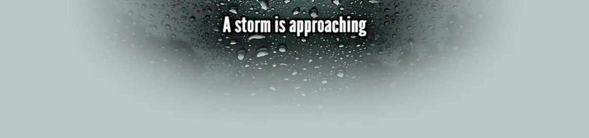 Portada de A storm is approaching