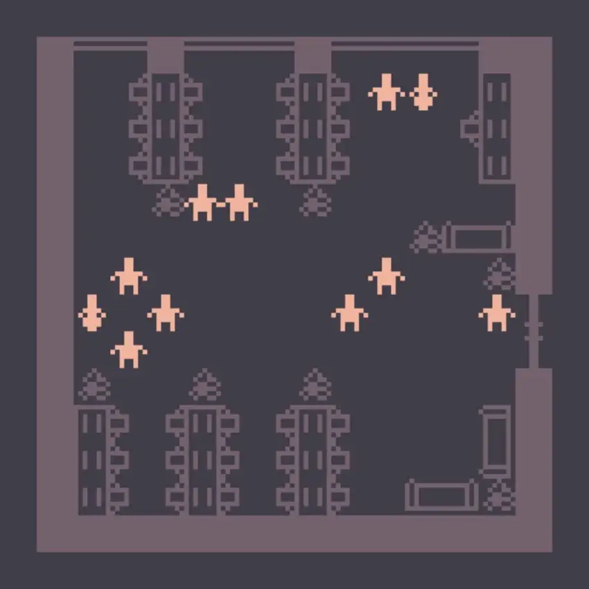 A woman goes to a private games industry party