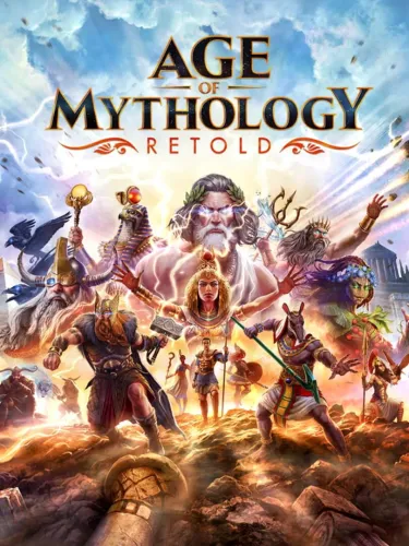 Portada oficial del videojuego Age of Mythology: Retold