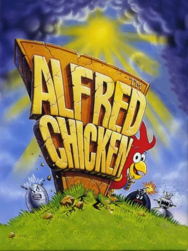 Portada oficial del videojuego Alfred Chicken