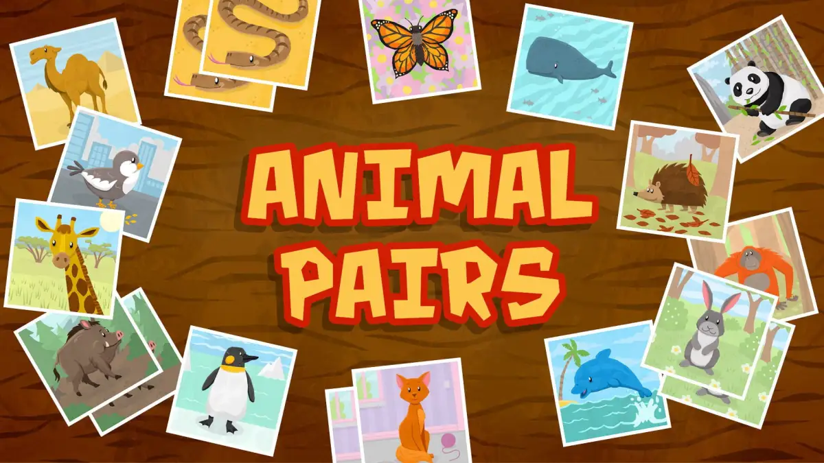 Animal Pairs: Matching & Concentration Game for Toddlers & Kids