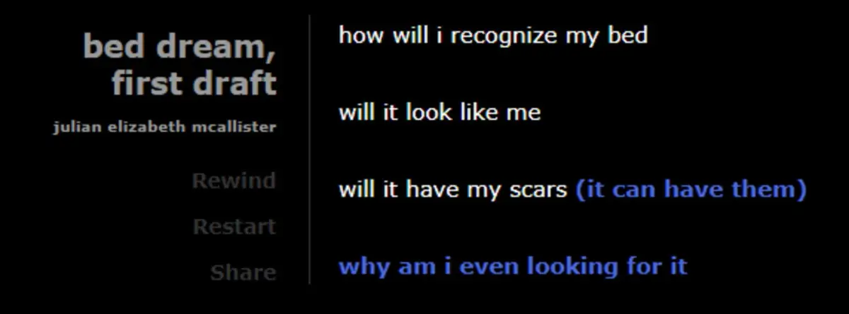 Portada de Bed Dream, First Draft