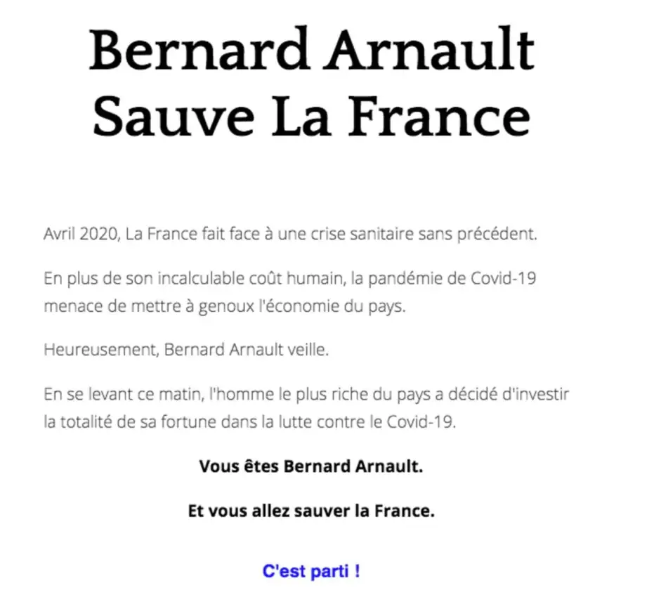 Bernard Arnault Sauve La France