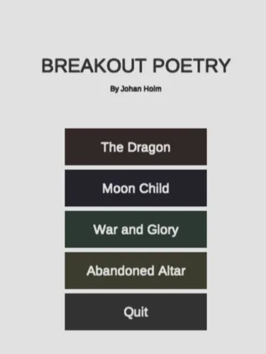 Portada de Breakout Poetry