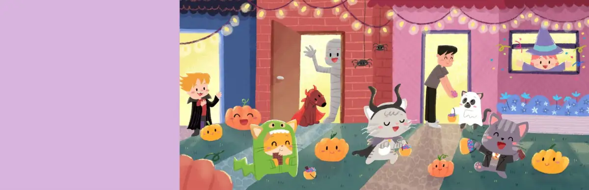 Buddy and Friends on Halloween