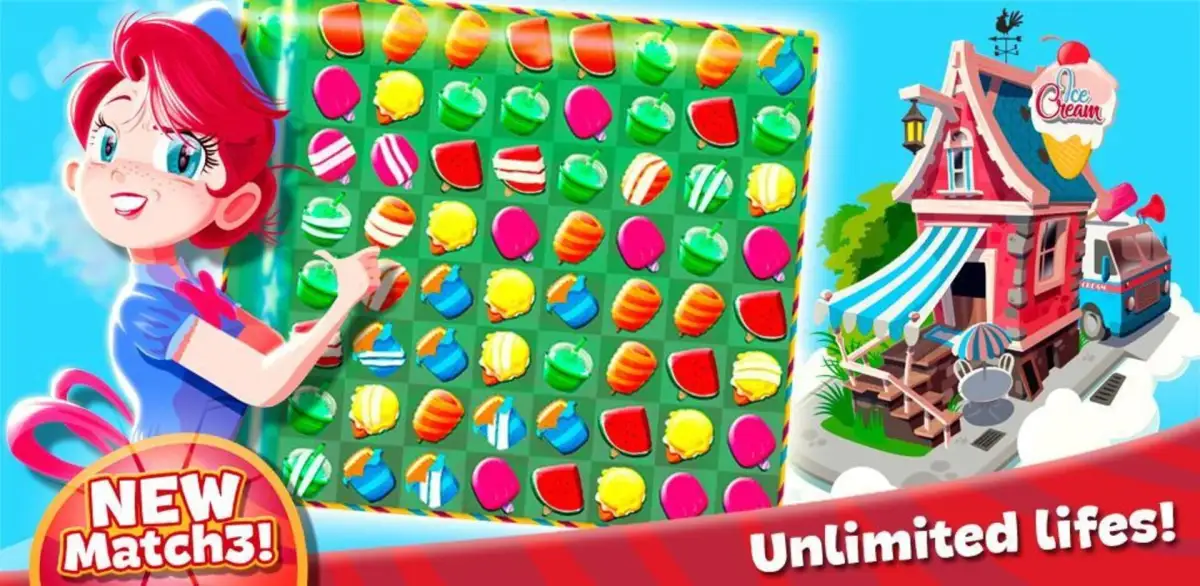 Portada de Candy Ice Cream Jam Match 3