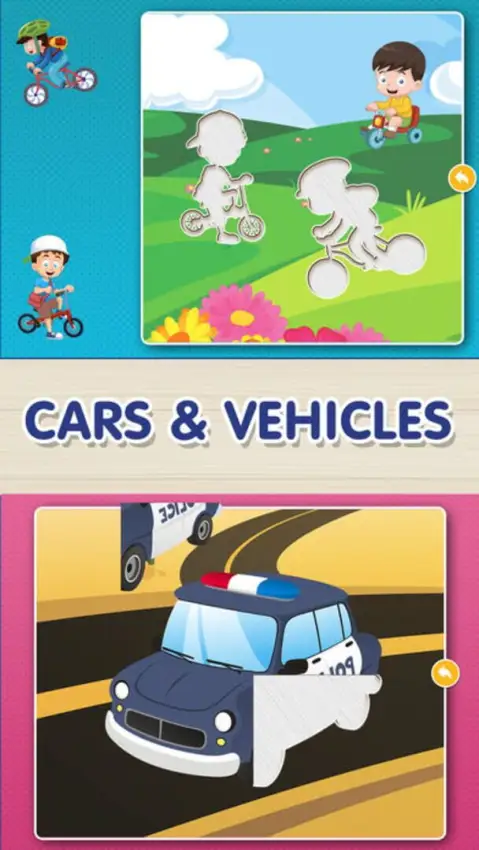 Cars & Vehicles Puzzle Game for Toddlers HD