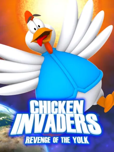 Portada oficial del videojuego Chicken Invaders 3: Revenge of the Yolk