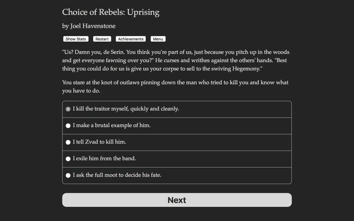 Choice of Rebels: Uprising