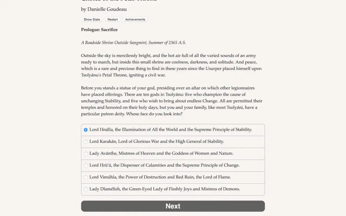 Choice of the Petal Throne