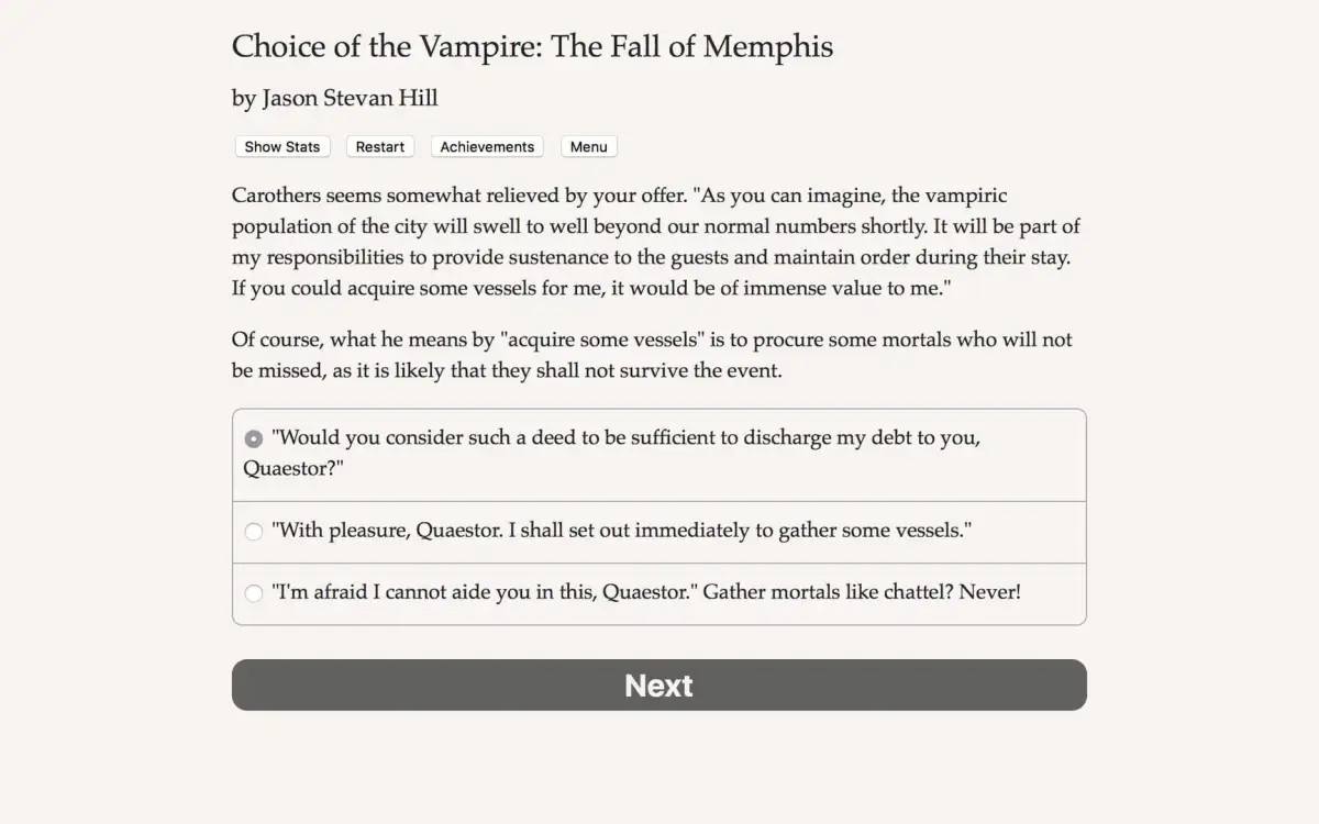 Choice of the Vampire: The Fall of Memphis
