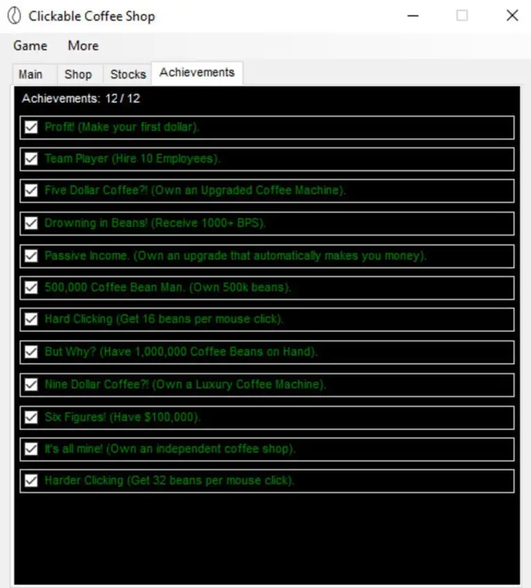 Clickable Coffee Shop