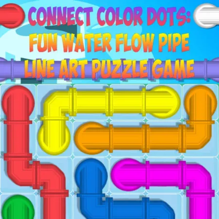 Portada de Connect Color Dots: Fun Water Flow Pipe Line Art Puzzle Game