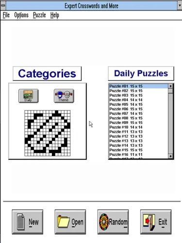 Portada oficial del videojuego Crosswords & More for Windows
