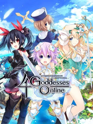 Portada oficial del videojuego Cyberdimension Neptunia: 4 Goddesses Online