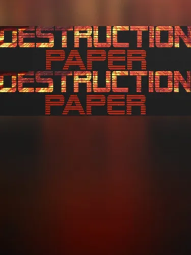 Portada de Destruction Paper