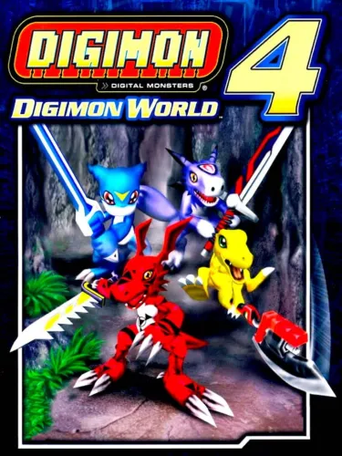 Portada oficial del videojuego Digimon World 4