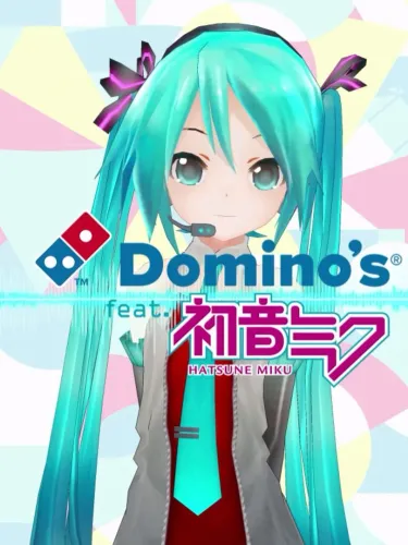 Portada oficial del videojuego Domino’s App feat. Hatsune Miku
