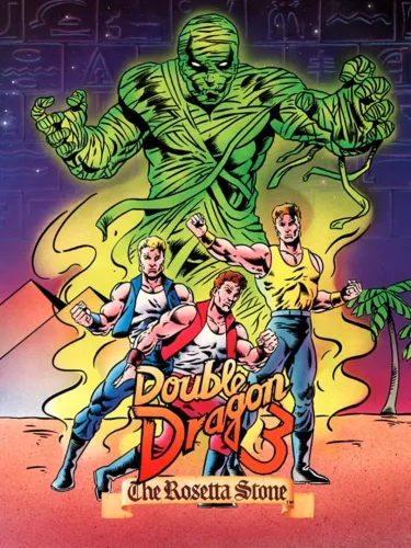 Portada oficial del videojuego Double Dragon 3: The Rosetta Stone