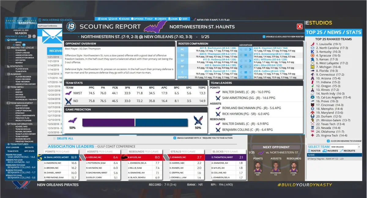 Draft Day Sports: College Basketball 2019