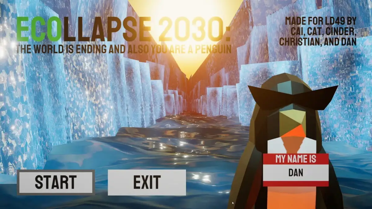 Portada de Ecollapse 2030: the world is ending and also you are a penguin