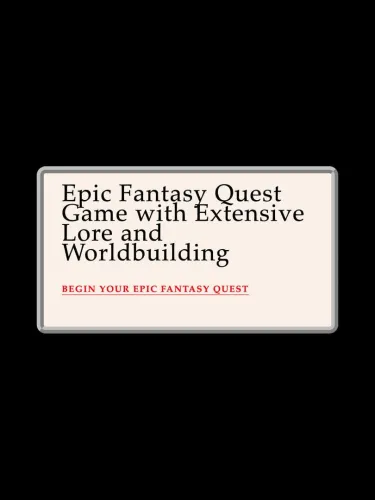Portada de Epic Fantasy Quest Game with Extensive Lore and Worldbuilding