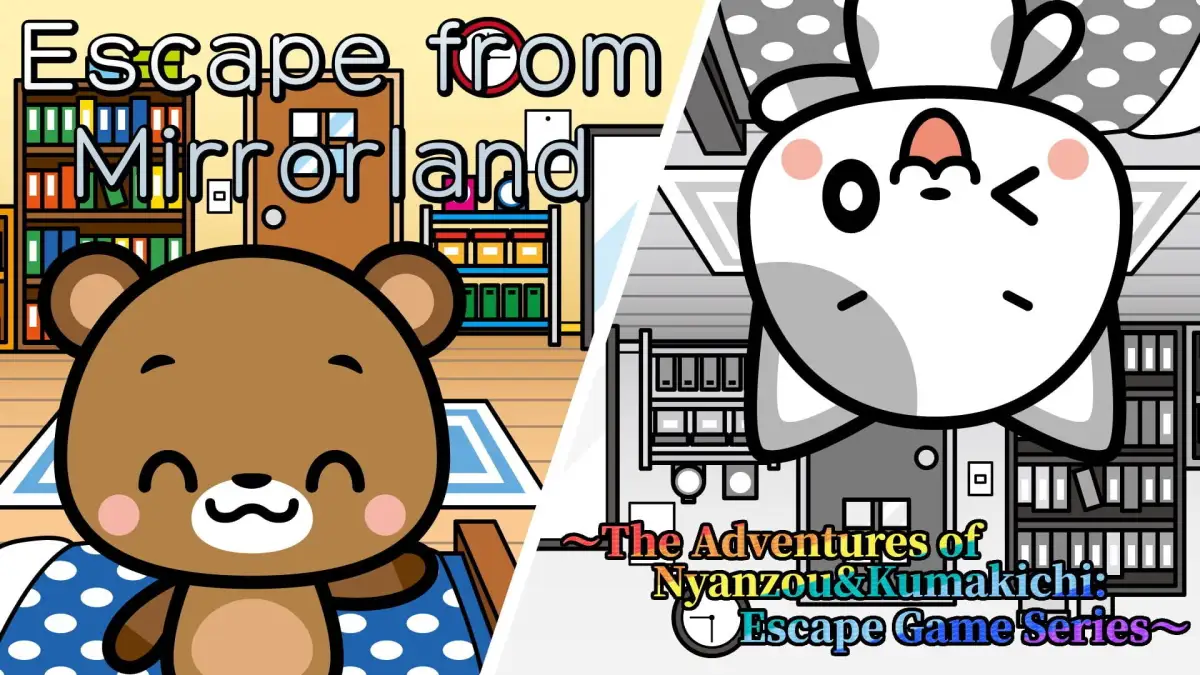 Portada de Escape from Mirrorland: The Adventures of Nyanzou & Kumakichi – Escape Game Series