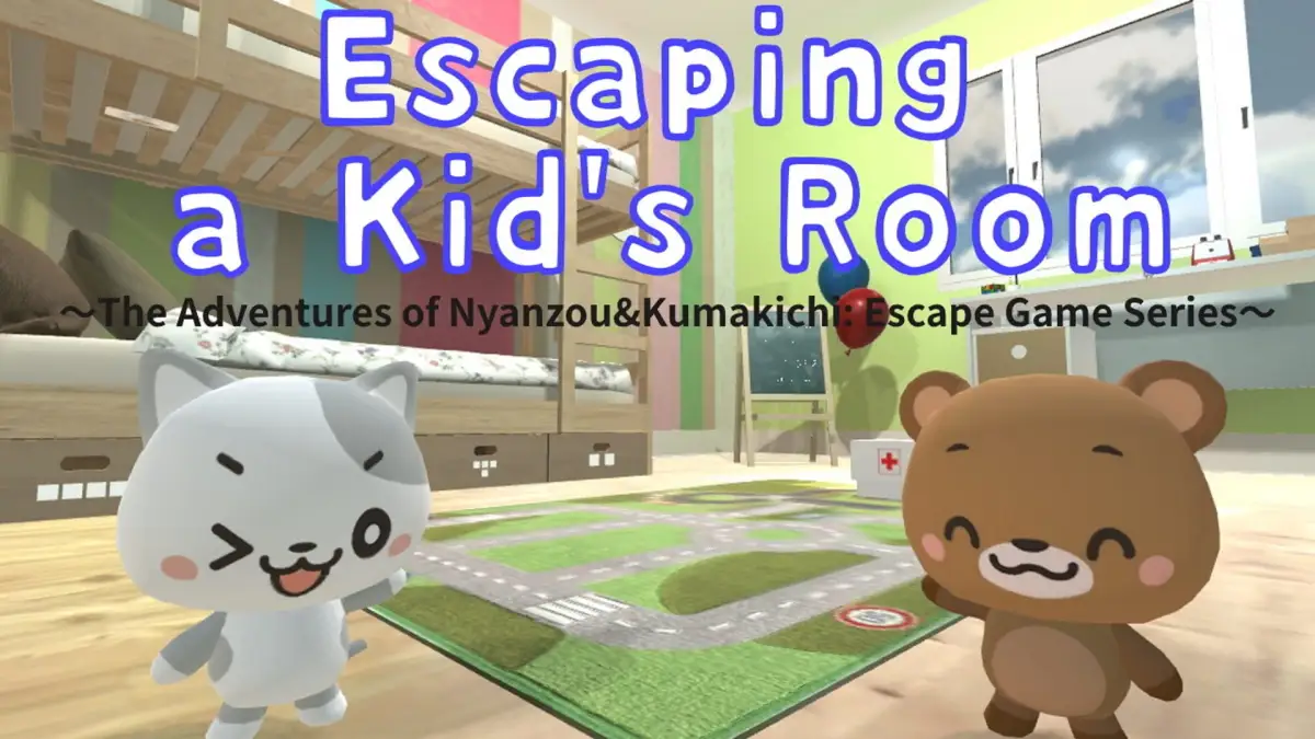 Portada de Escaping a Kid’s Room: The Adventures of Nyanzou & Kumakichi – Escape Game Series
