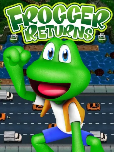 Portada oficial del videojuego Frogger Returns