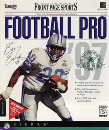 Portada oficial del videojuego Front Page Sports Football Pro ’97