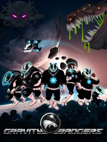 Portada oficial del videojuego Gravity Badgers