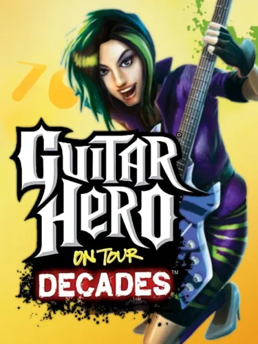 Portada oficial del videojuego Guitar Hero: On Tour – Decades