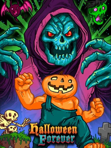 Portada oficial del videojuego Halloween Forever