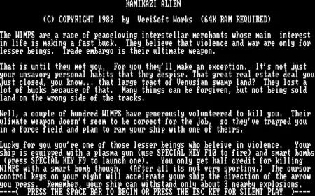 Portada de Kamikazi Alien