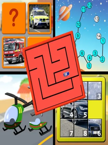 Portada oficial del videojuego Kids Cars and Trucks Logic Memory Puzzles