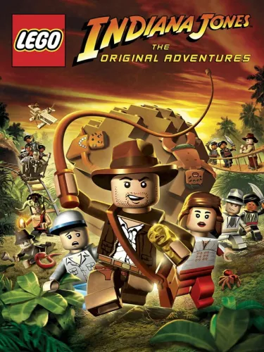 Portada oficial del videojuego LEGO Indiana Jones: The Original Adventures