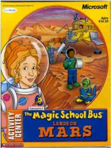 Portada oficial del videojuego Magic School Bus Lands on Mars