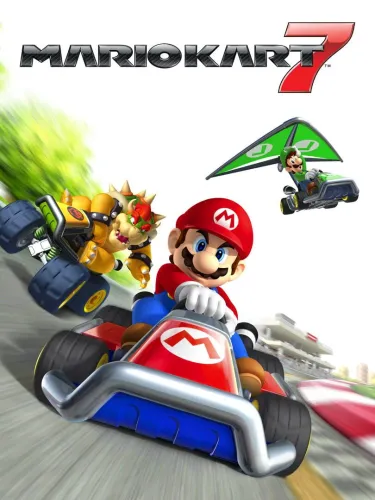 Portada oficial del videojuego Mario Kart 7