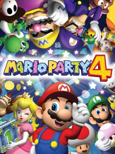 Portada oficial del videojuego Mario Party 4