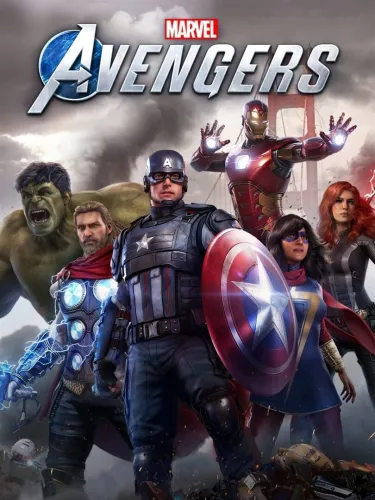 Portada oficial del videojuego Marvel’s Avengers