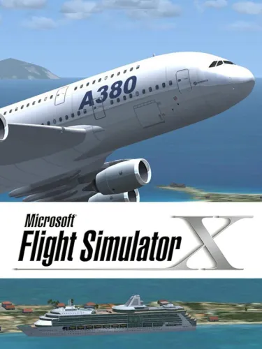Portada oficial del videojuego Microsoft Flight Simulator X