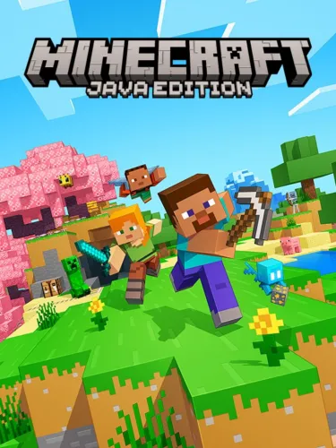 Portada oficial del videojuego Minecraft: Java Edition