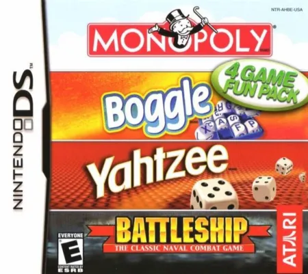 Portada de Monopoly / Boggle / Yahtzee / Battleship