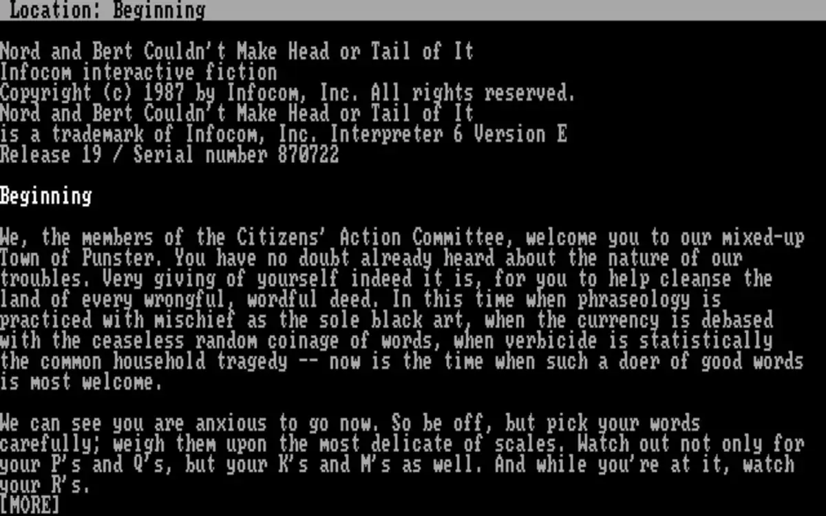 Nord and Bert Couldn’t Make Head or Tail of It