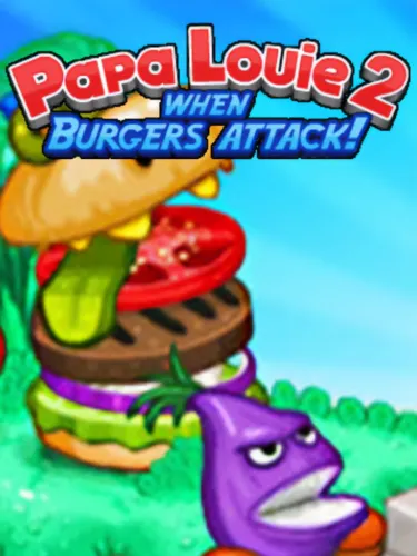 Portada oficial del videojuego Papa Louie 2: When Burgers Attack!
